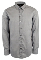 Hugo Boss Men's Robbie Sharp Fit Long Sleeve Button Down Shirt Dark Gray